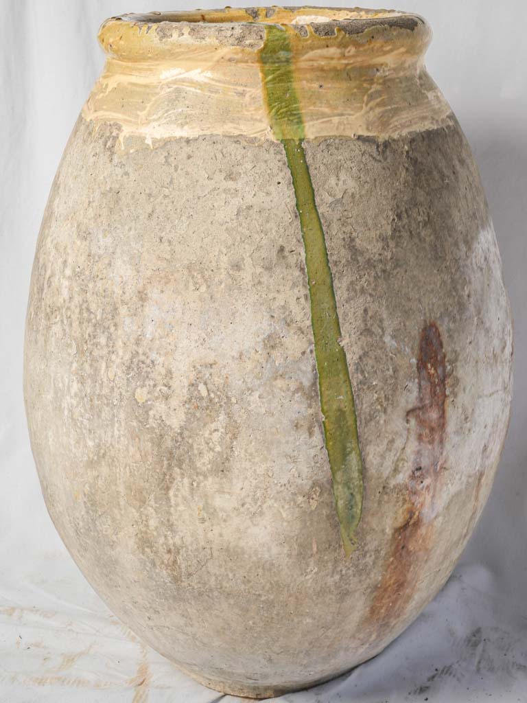 Aged terracotta antique storage jar  