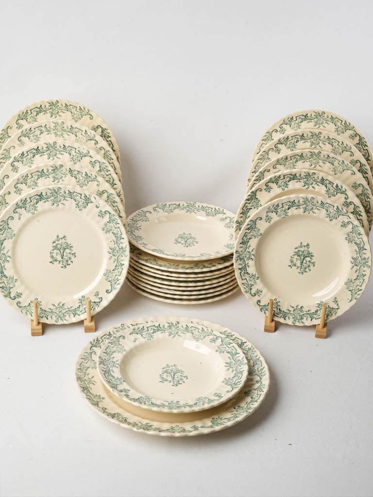 Exquisite antique dinnerware set