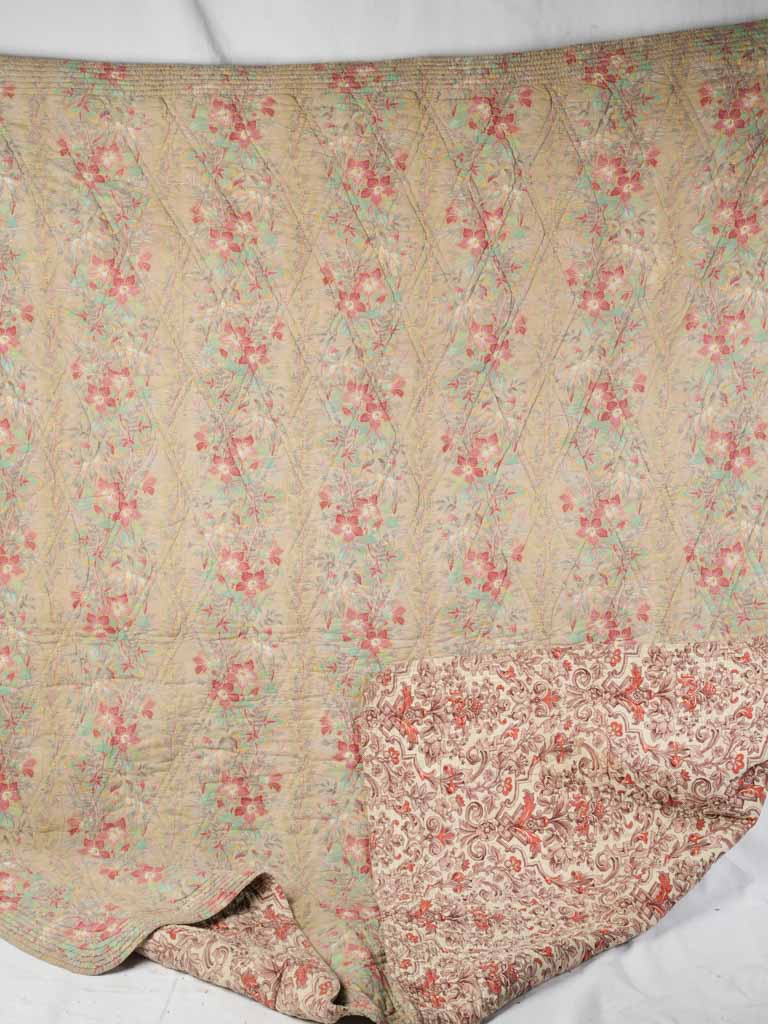 Antique French cotton quilt