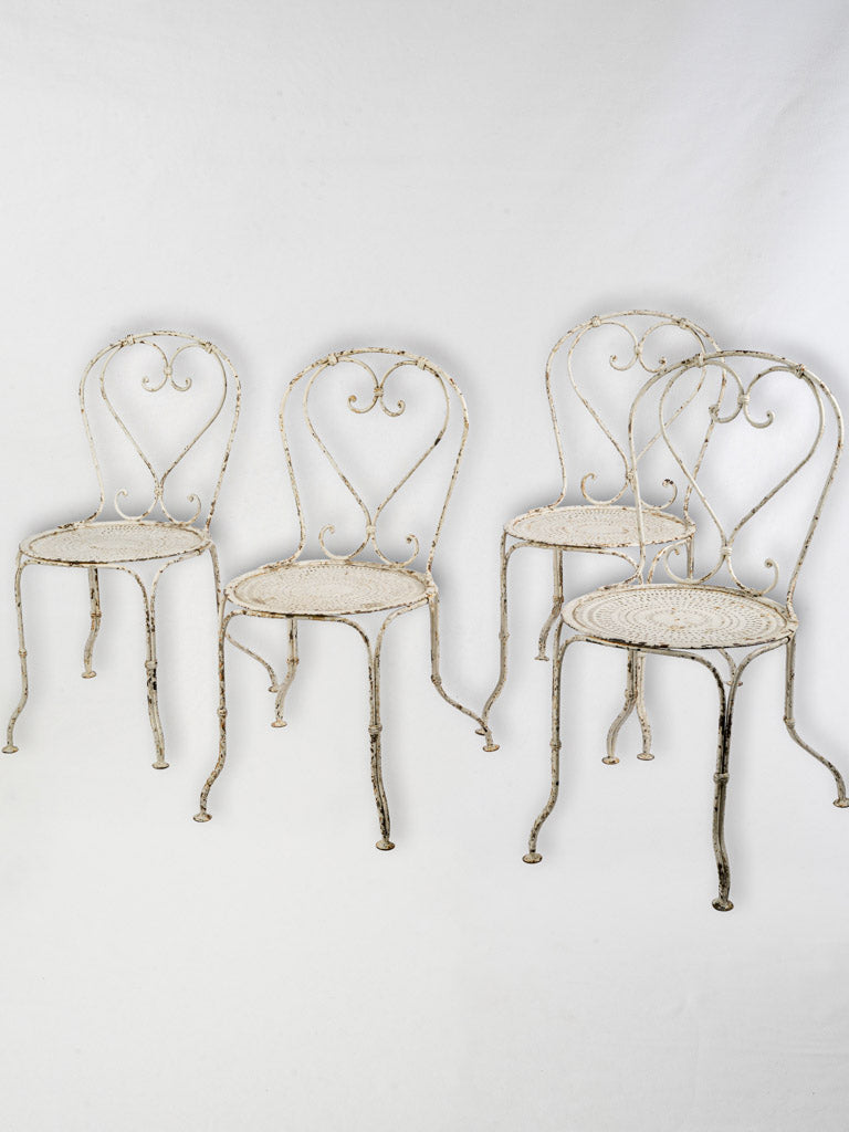 Whimsical vintage wrought iron chairs