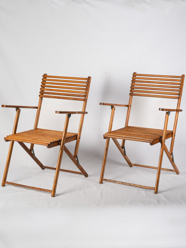 Vintage elegant folding armchairs