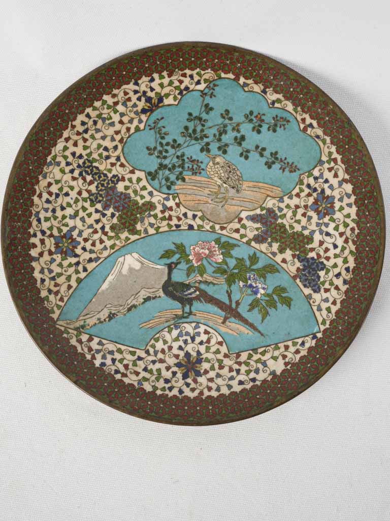 Antique Japanese enamel plate