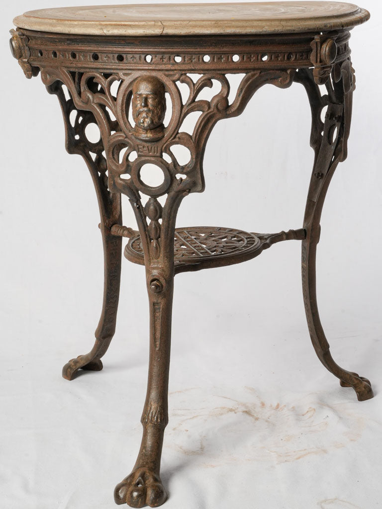 Antique ornate cast iron table  