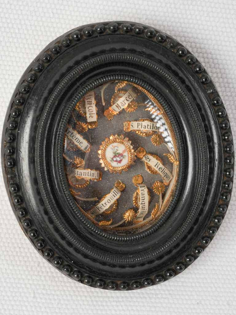 Antique devotional wooden reliquary  