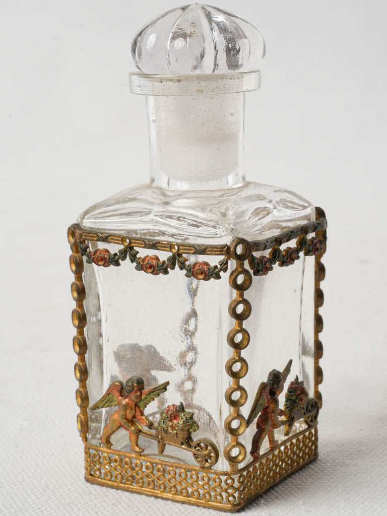 Antique decorative glass perfume bottle