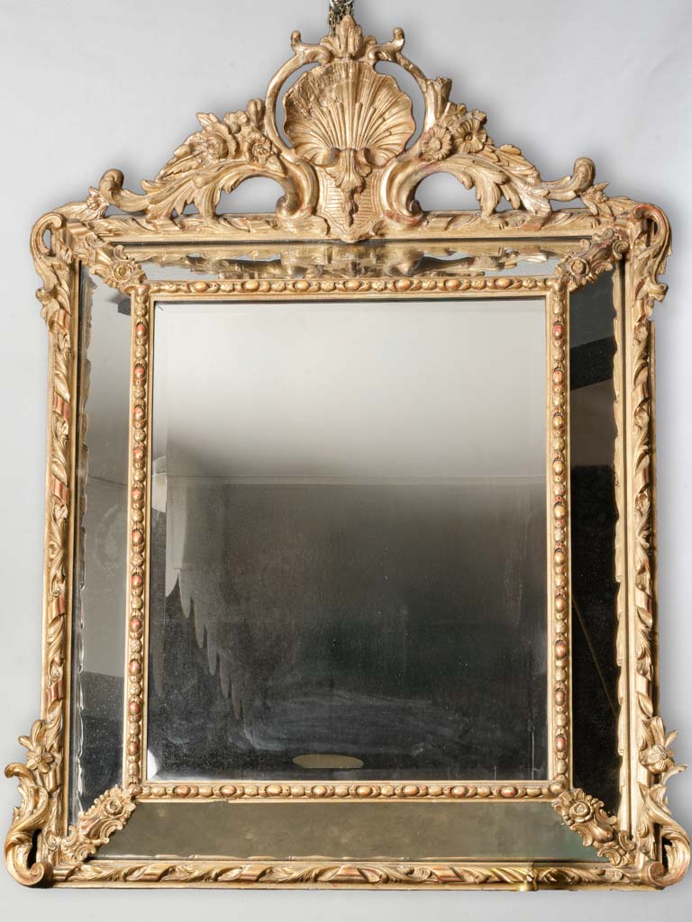 Grand antique French mirror giltwood