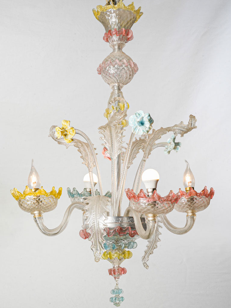 Delicate vintage Murano chandelier