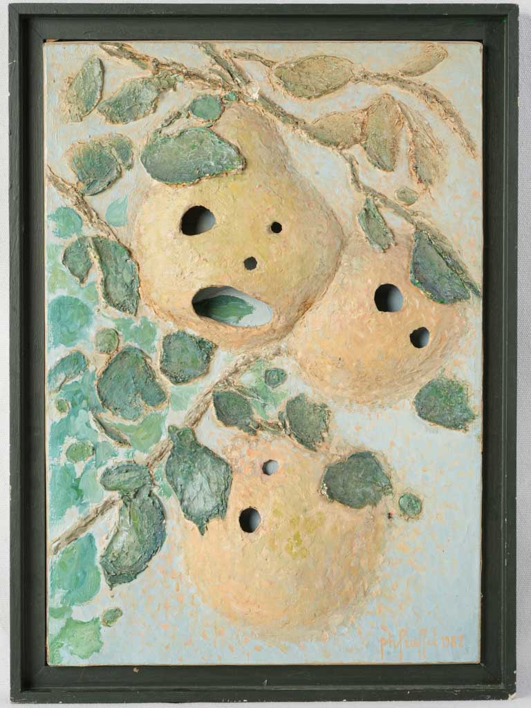 1977 Mixed Media Painting By Philippe Gruffel - 22" x  15¾"