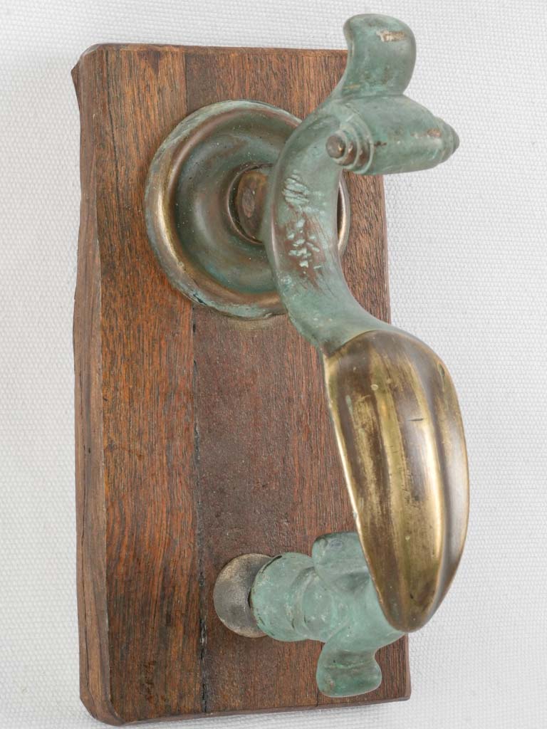 Early 20th-Century French Bronze Door Knocker w/ Verdigris Patina - 7½"