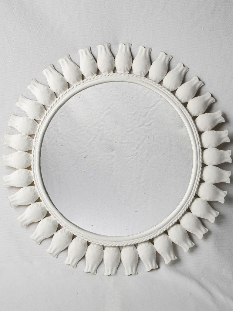 Exquisite aged French sunburst mirror  