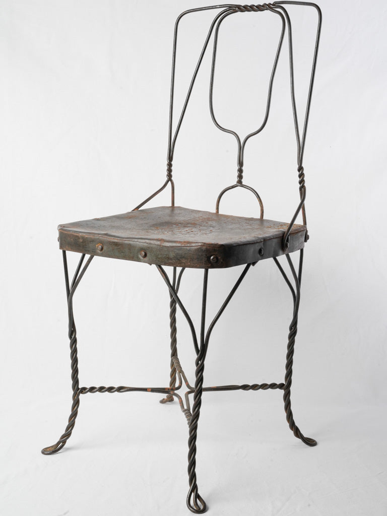 Antique rustic wire chair