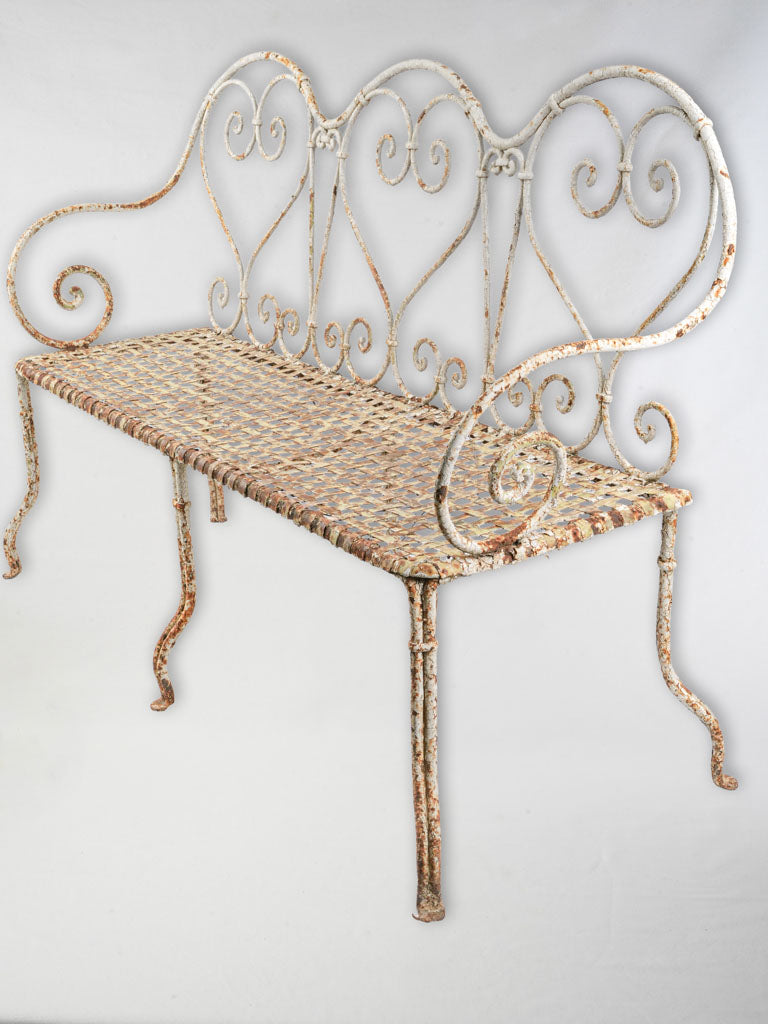 Elegant vintage French garden bench  