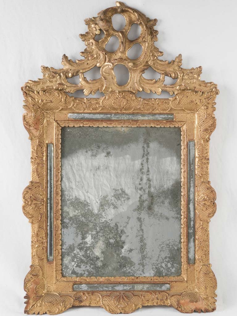 Exquisite, gilded Louis XV parclose mirror