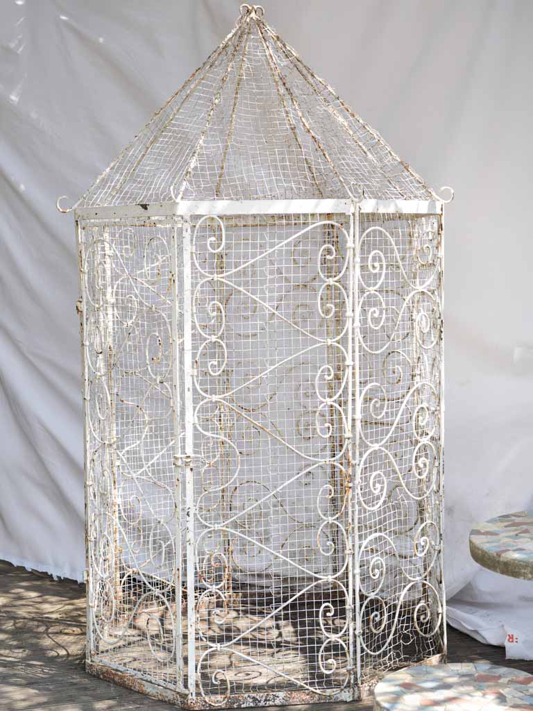 Vintage French wrought iron aviary
