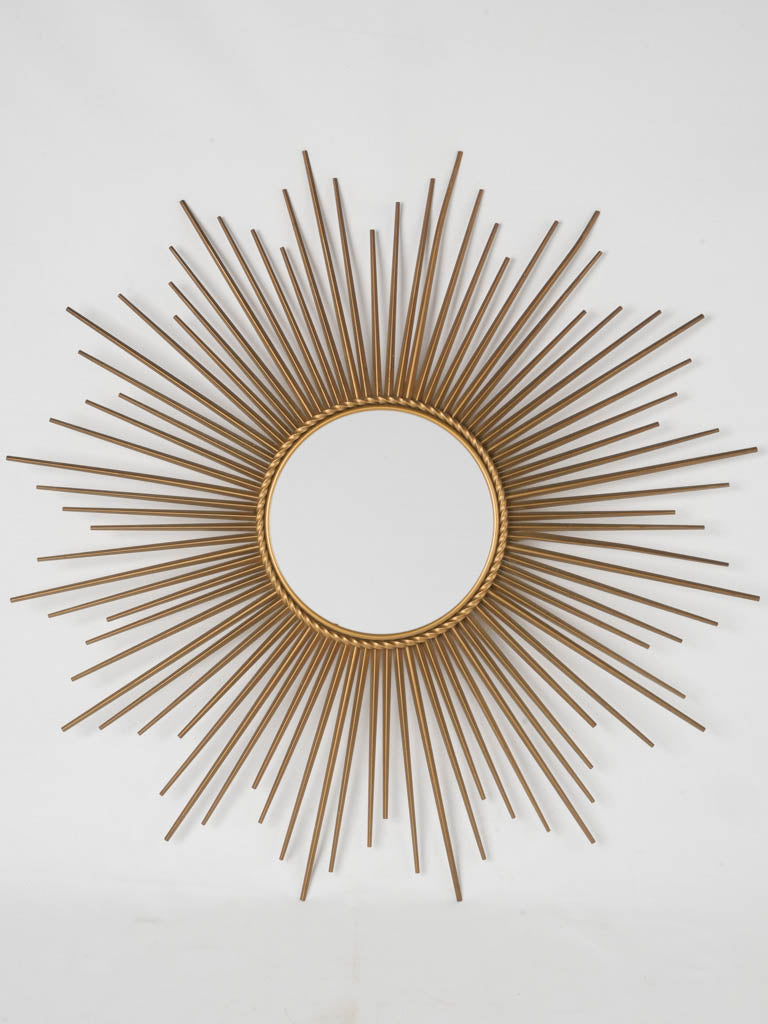 Mid-century French gold sunburst mirror