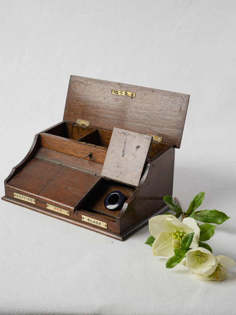 Vintage mahogany writing box  