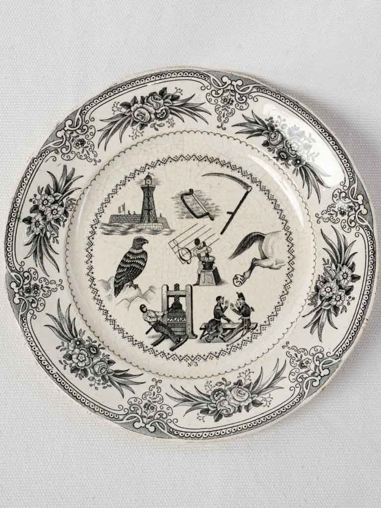 Antique French puzzle plate