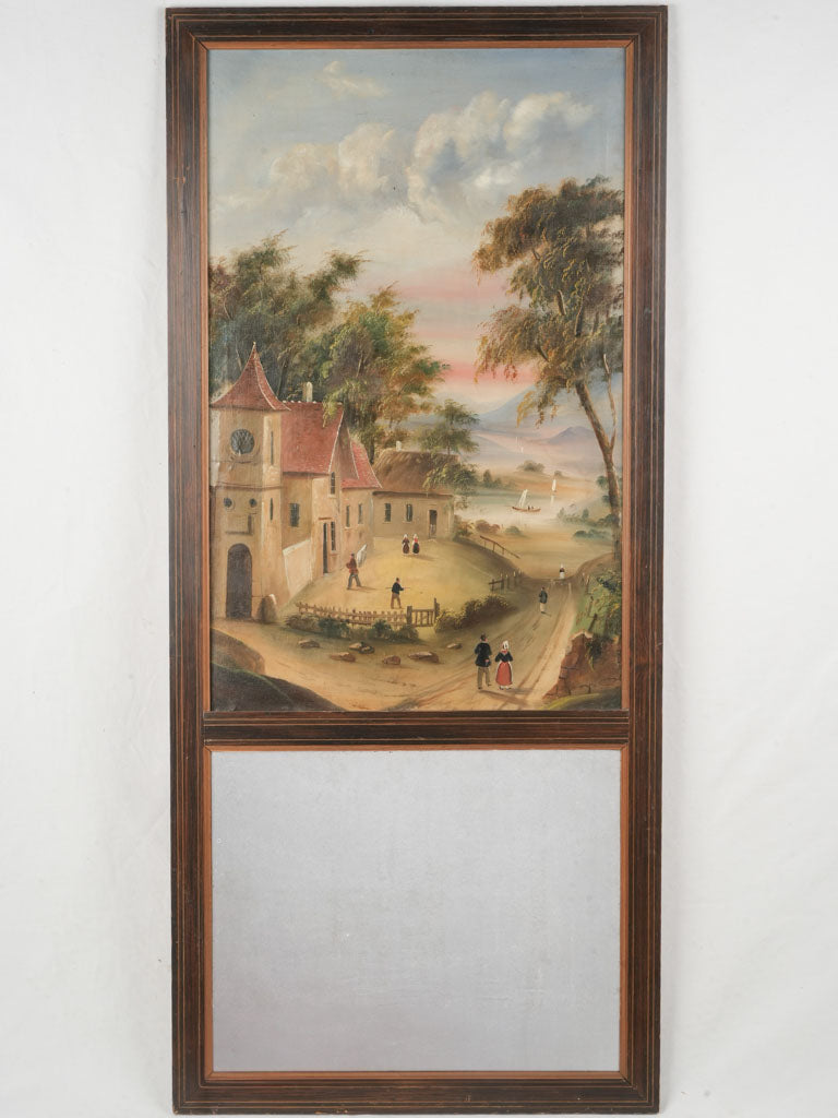 Elegant antique trumeau mirror
