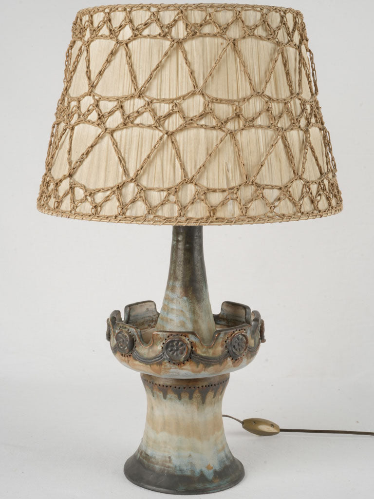 Vintage terracotta sculptural lamp