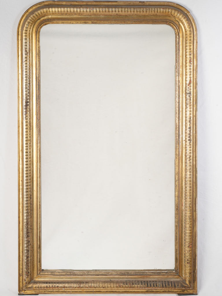 Elegant antique gilded wood mirror  