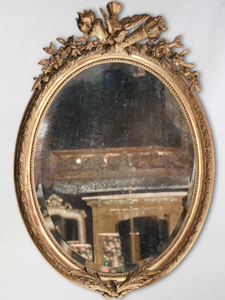 Antique French gilded wedding mirror
