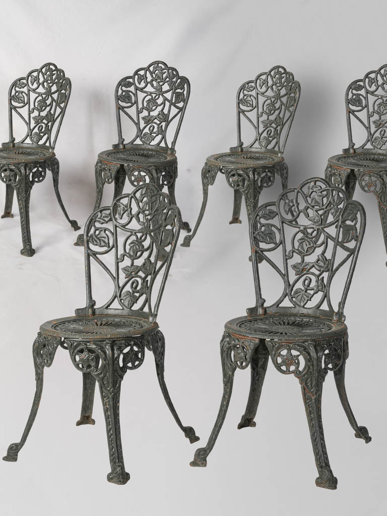 Antique elegant garden chairs set  