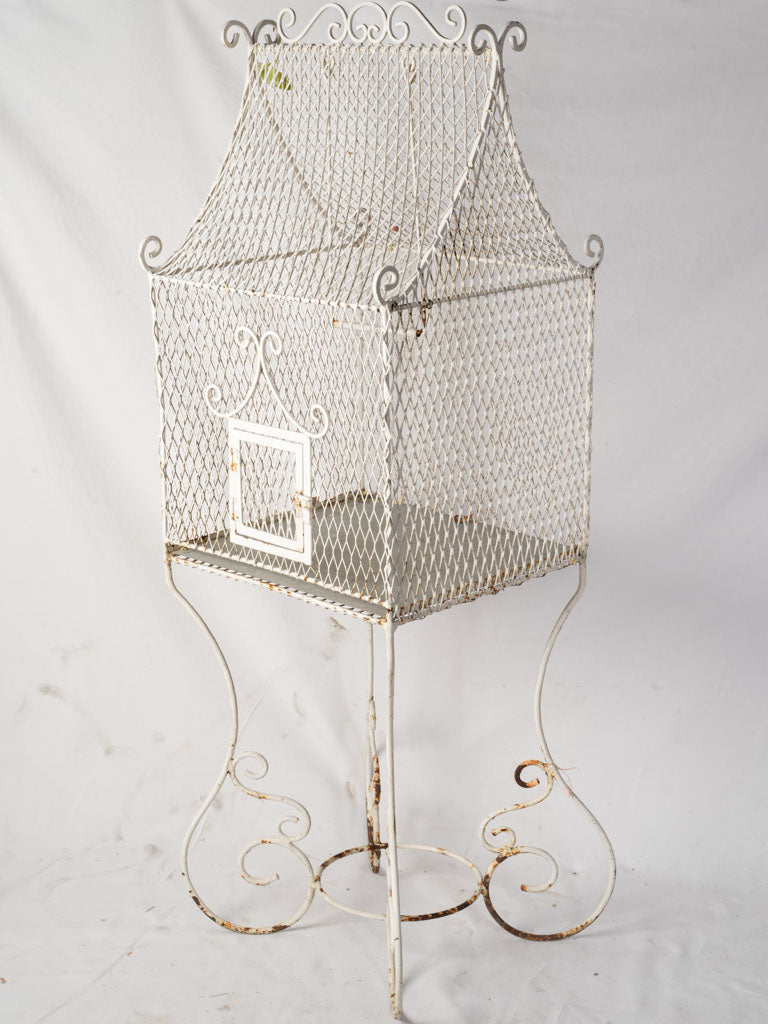 Vintage wrought iron birdcage