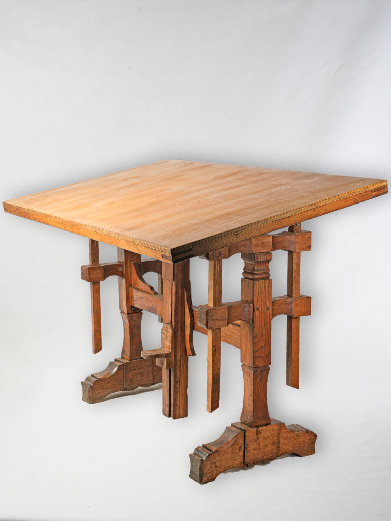 Vintage French wooden drafting table