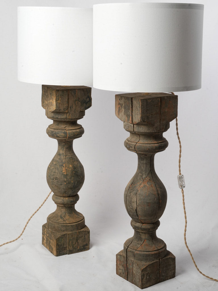 Antique Wooden Table Lamps