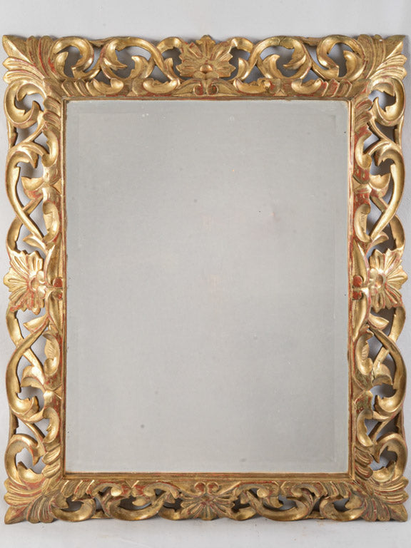 Ornate antique French wall mirror