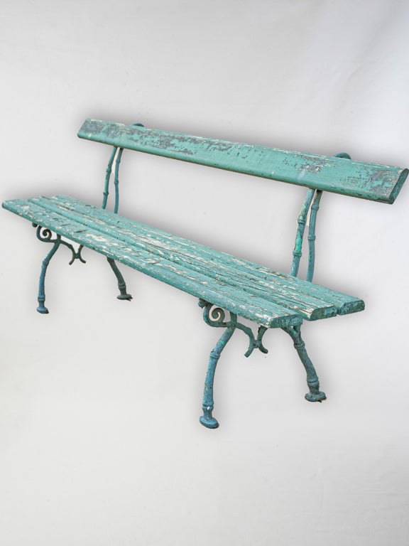 Antique weathered garden bench