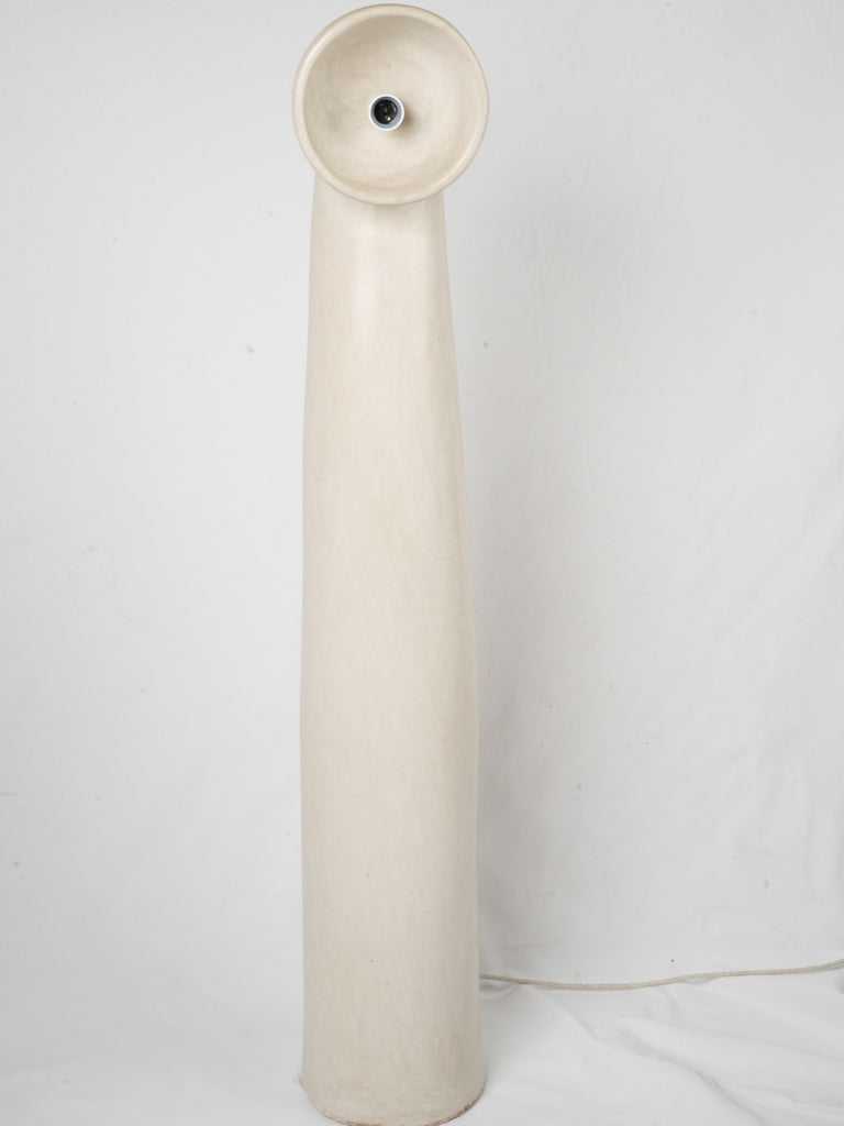 Contemporary tall terracotta lamp