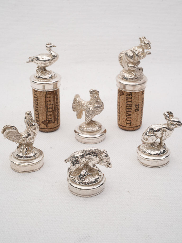 Vintage Christofle silverplate bottle stoppers  