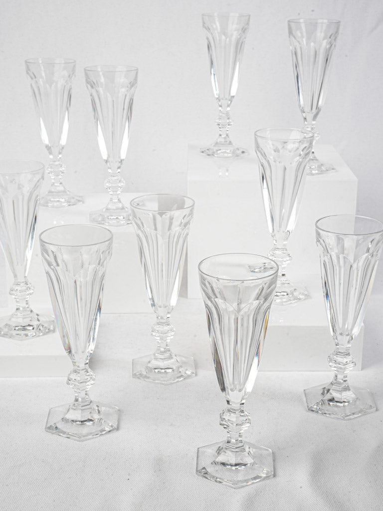 Iconic clear crystal champagne flutes